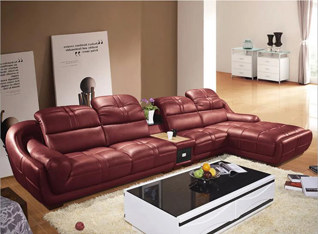 high quality  European living room leather sofa a1245