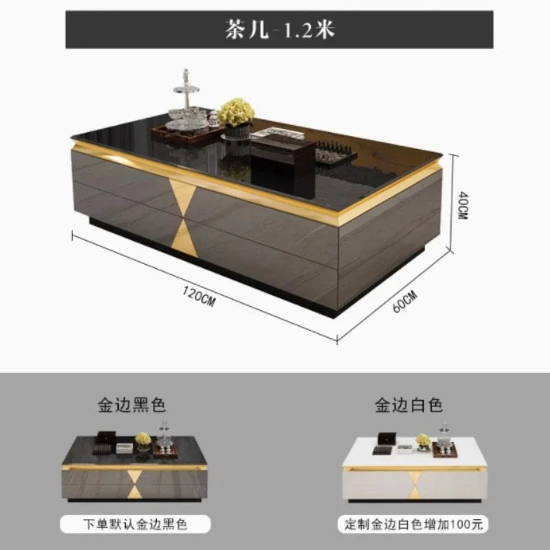 Wooden Luxury Modern Tv Cabinet Floor Gold Black Standing Drawer Cabinet Living Room Meuble Tv Avec Rangement House Furniture