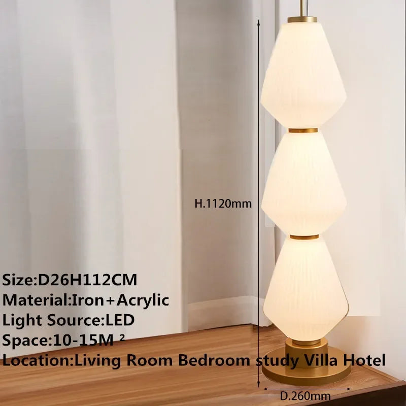 ELZRA Contemporary Floor Lamp Luxury Art Bedroom Living Room Beside The Sofa LED Villa Hotel Decorative Standing Light