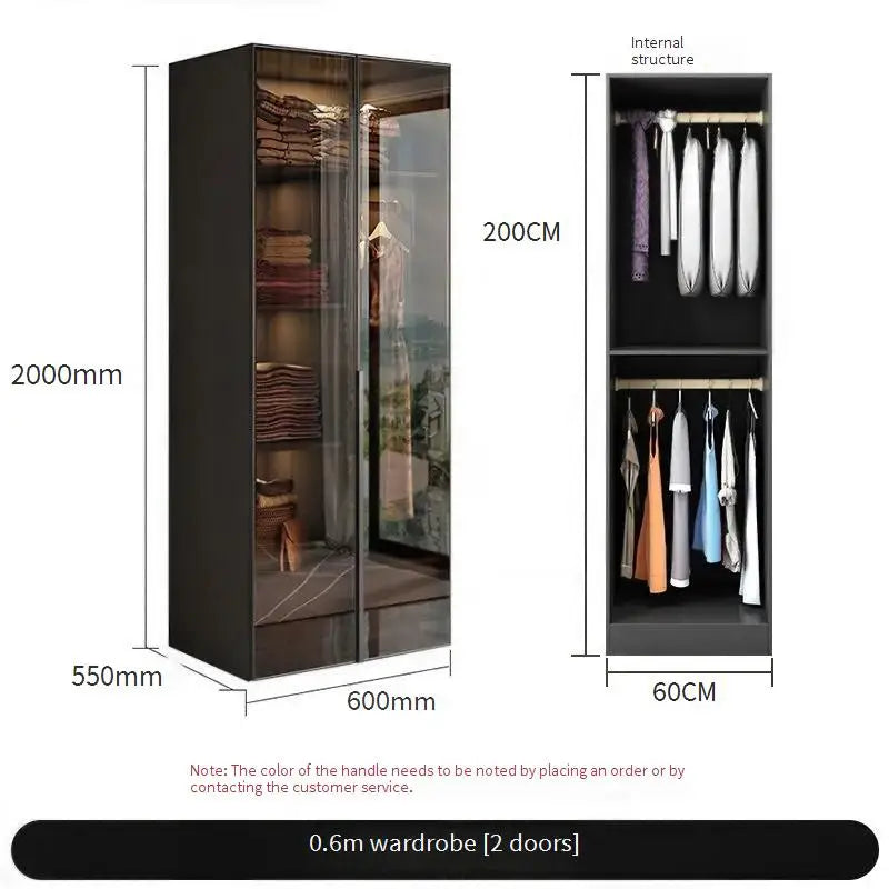 Collection Doors Wardrobes Luxury Household Inside Lights Black Night Sensor Light Novelty Vestidores Entrance Hall Furniture