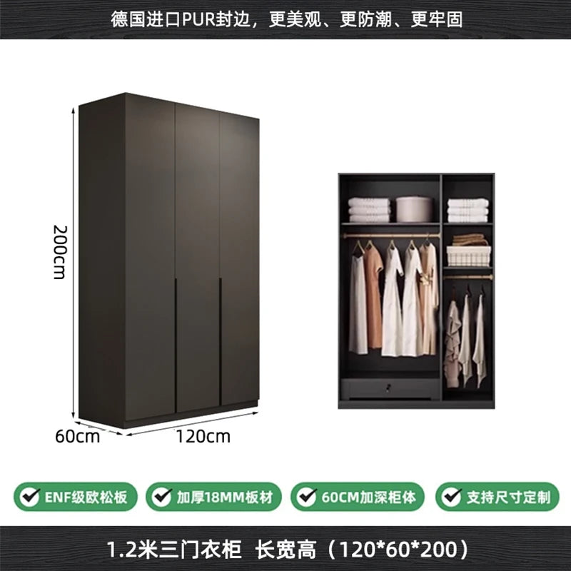 Modern Nordic Doors Storage Wardrobes Multilayer Support Room Wardrobes Open Open Shelf Closets Guarda Roupas Bedroom Furniture