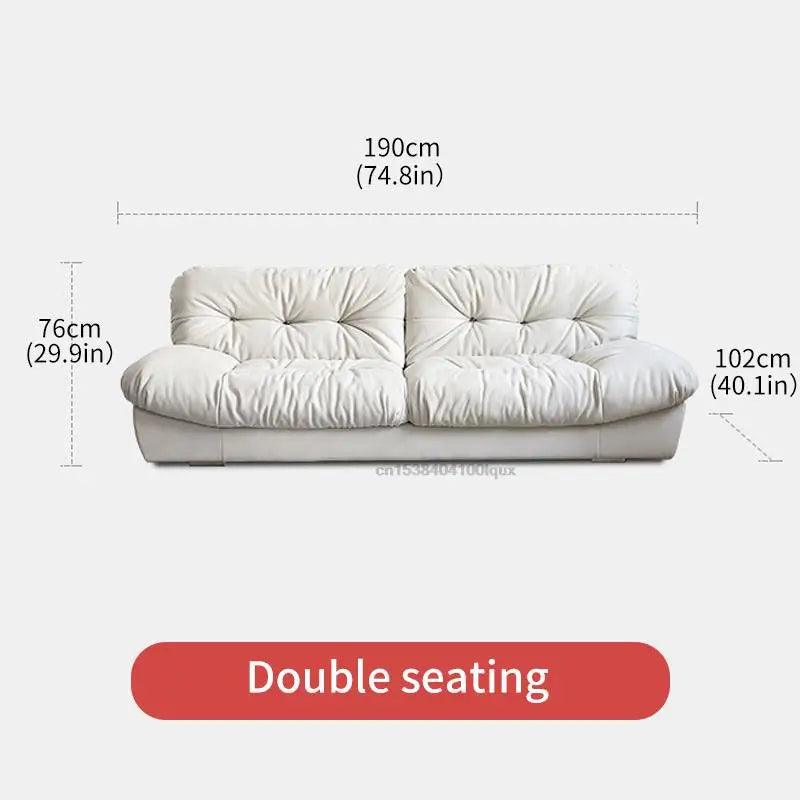 High-End Furniture Simple Cloud Couch In White Designer Large Apartment Furniture Italian Style 3-person Sofas For Living Room