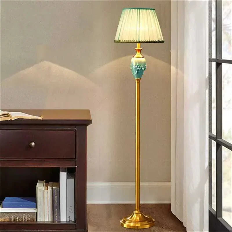 ELARA American Retro Floor Lamp European Luxurious Bedroom Living Room Beside The Sofa Villa Hotel Decorative Standing Light