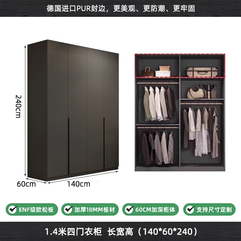 Modern Nordic Doors Storage Wardrobes Multilayer Support Room Wardrobes Open Open Shelf Closets Guarda Roupas Bedroom Furniture