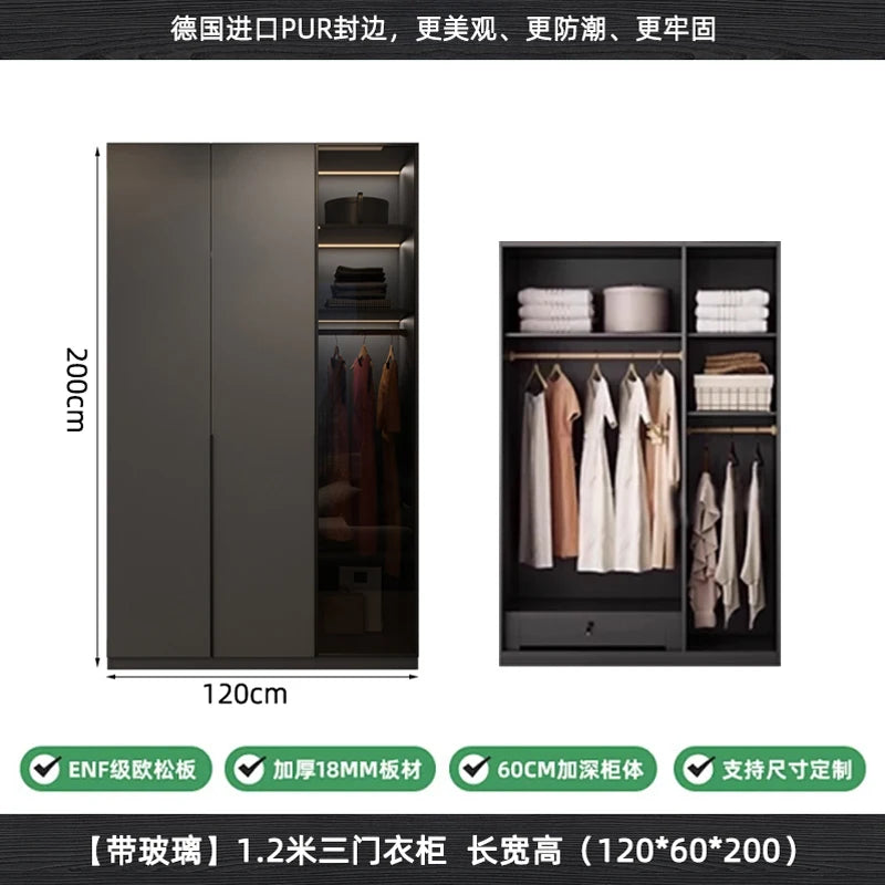 Modern Nordic Doors Storage Wardrobes Multilayer Support Room Wardrobes Open Open Shelf Closets Guarda Roupas Bedroom Furniture