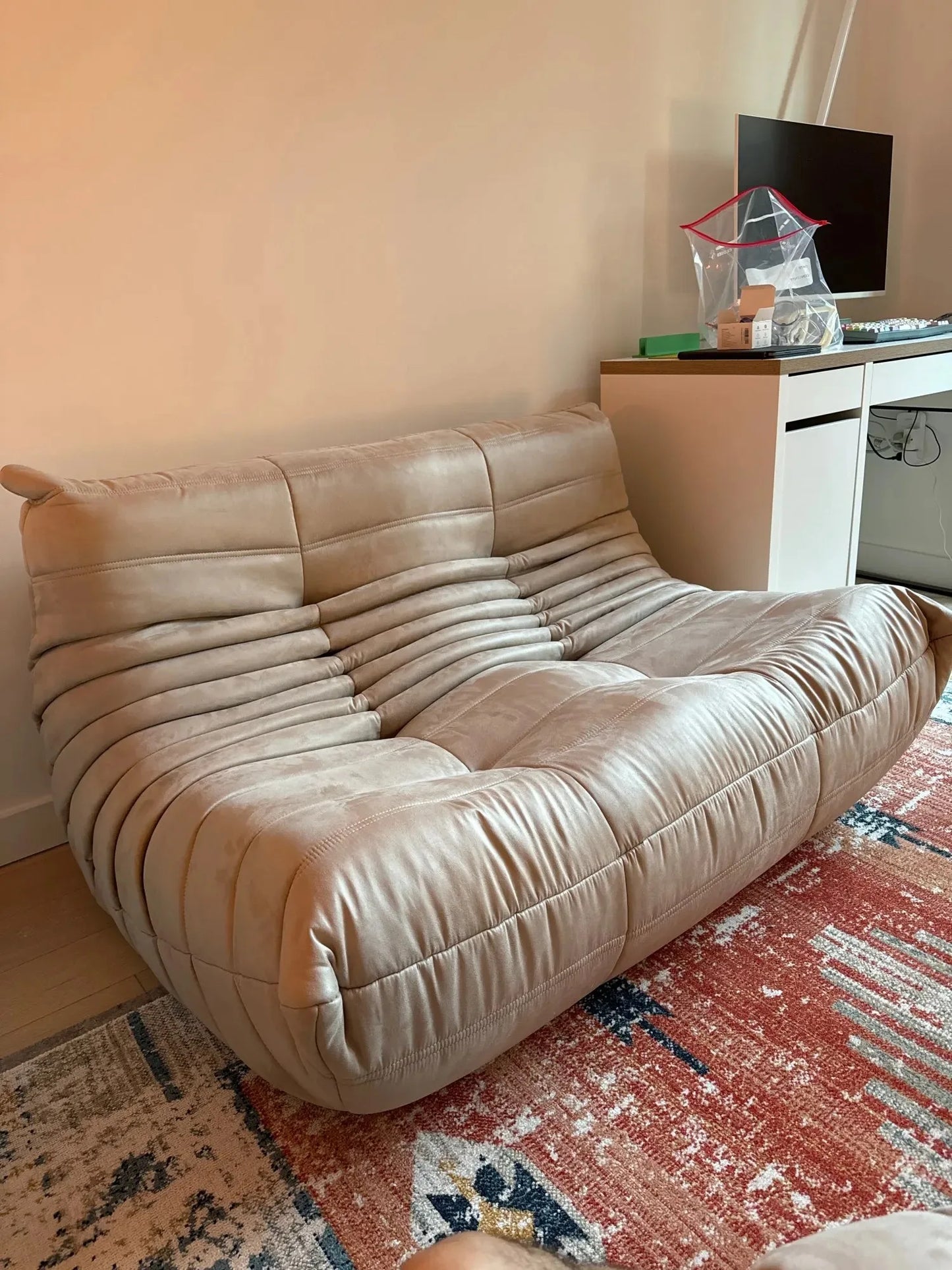 Caterpillar Single Sofa Lazy Couch Tatami Living Room Bedroom Lovely Leisure Single Chair Reading Chair Balcony Rocking Chair