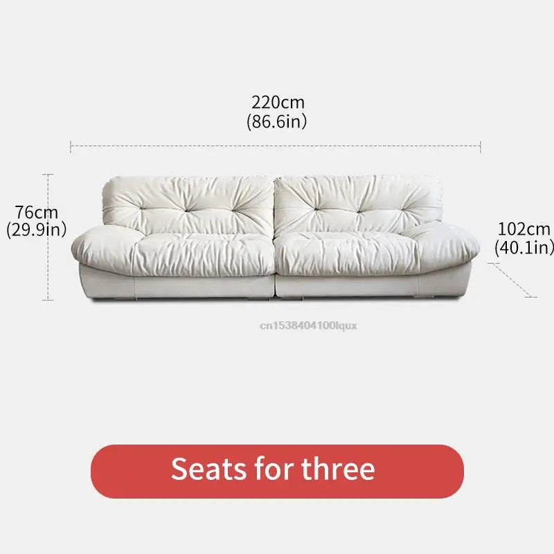 High-End Furniture Simple Cloud Couch In White Designer Large Apartment Furniture Italian Style 3-person Sofas For Living Room