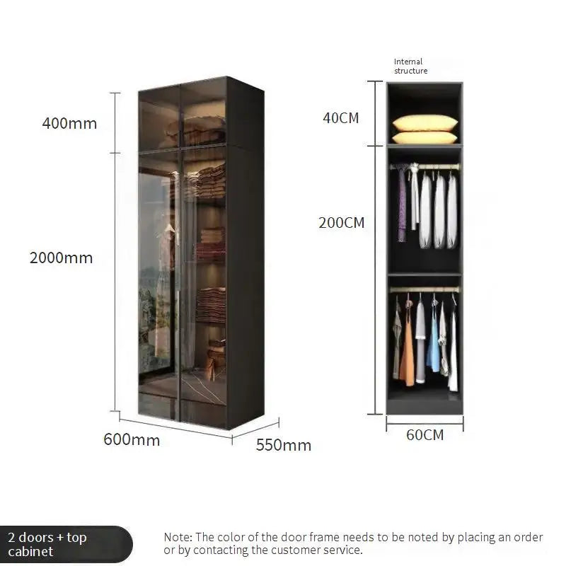 Collection Doors Wardrobes Luxury Household Inside Lights Black Night Sensor Light Novelty Vestidores Entrance Hall Furniture