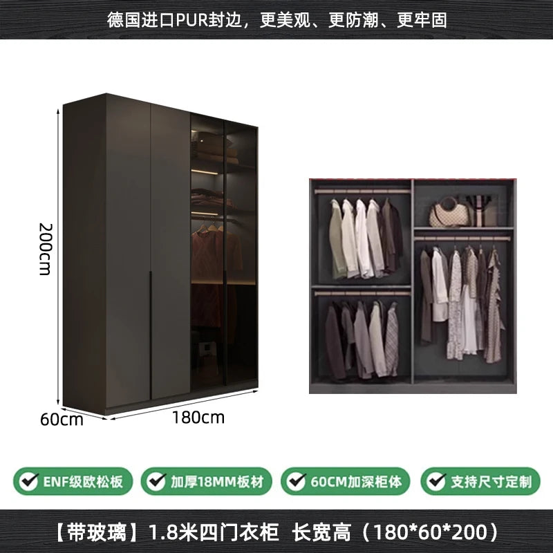 Modern Nordic Doors Storage Wardrobes Multilayer Support Room Wardrobes Open Open Shelf Closets Guarda Roupas Bedroom Furniture