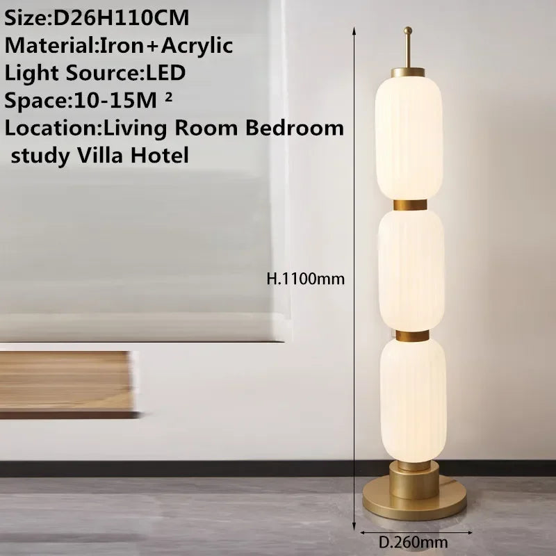 DORIAN Contemporary Floor Lamp Luxury Art Bedroom Living Room Beside The Sofa LED Villa Hotel Decorative Standing Light