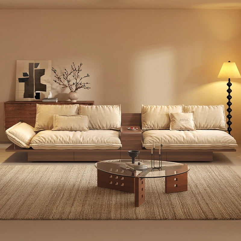 Faux Leather Living Room Sofas European Beige Sectional Italian Modular Couch Puffs Nordic Designer Divano Soggiorno Furniture