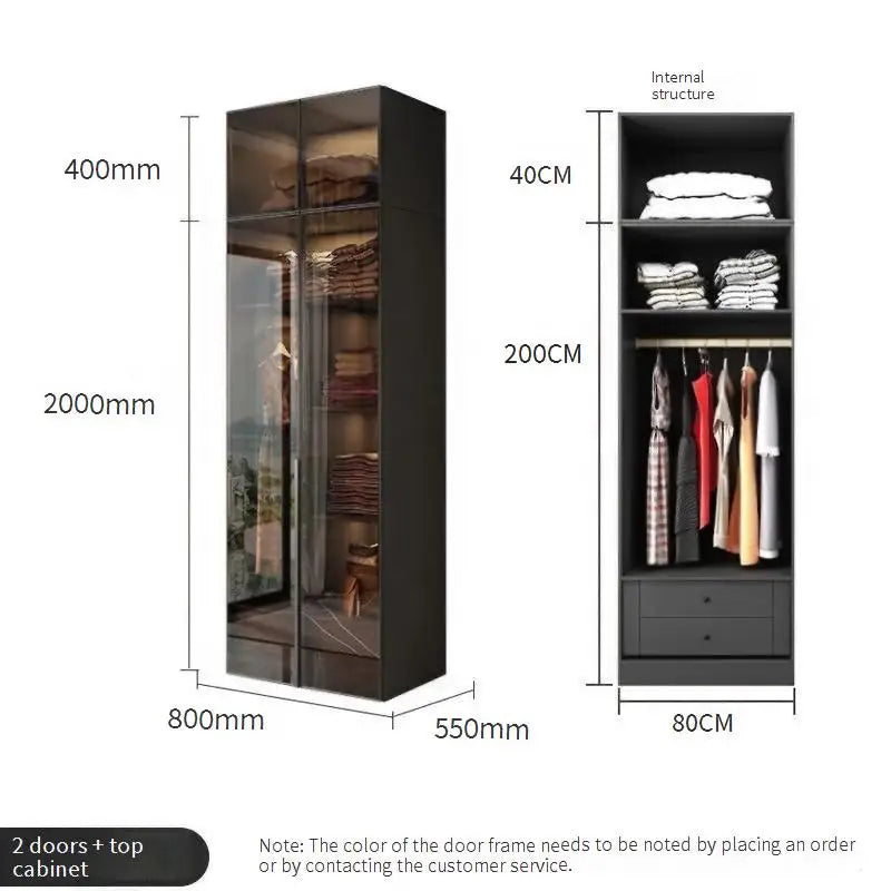 Collection Doors Wardrobes Luxury Household Inside Lights Black Night Sensor Light Novelty Vestidores Entrance Hall Furniture