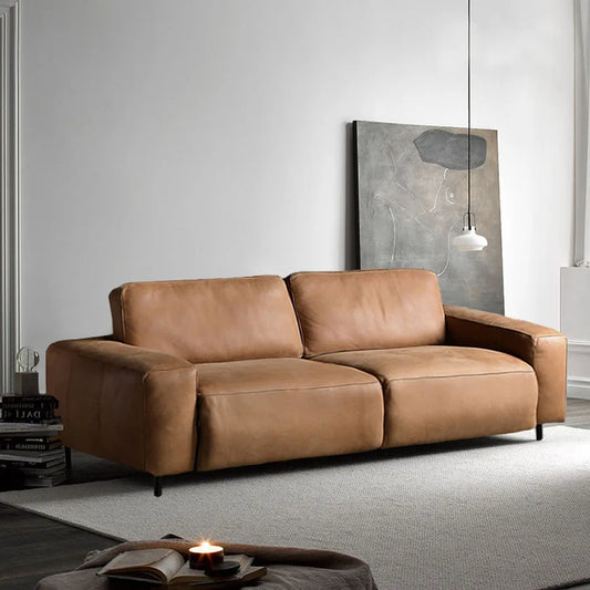 Extensible Sofa Luxury Leather Multifuncional Brown Living Room Large Anti Slip Couch Waterproof Divano Letto Designer Furniture