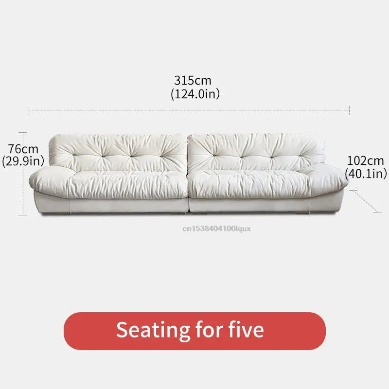 High-End Furniture Simple Cloud Couch In White Designer Large Apartment Furniture Italian Style 3-person Sofas For Living Room