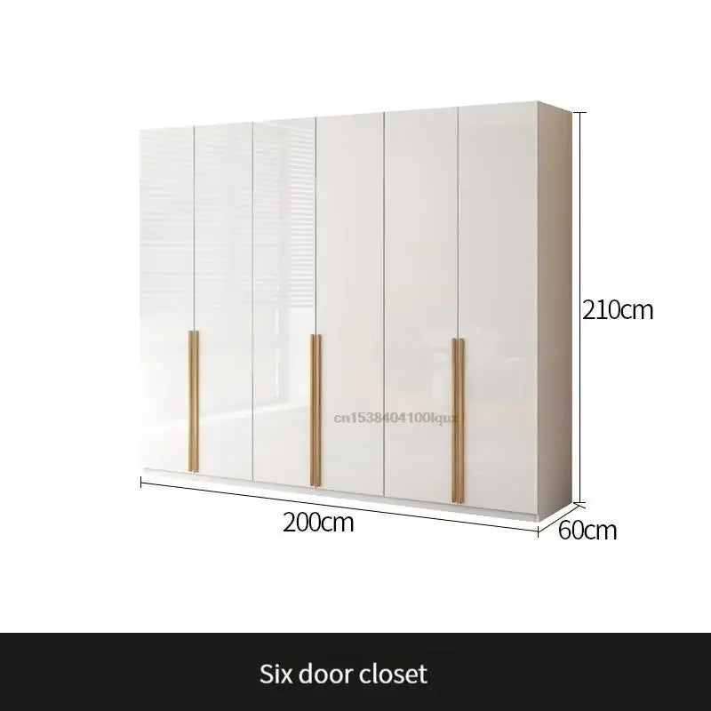 Modern Bedroom Wardrobe In White Cabinets Including Versatile Storage UV Board Nordic Furniture Combination Home Luxury Closet