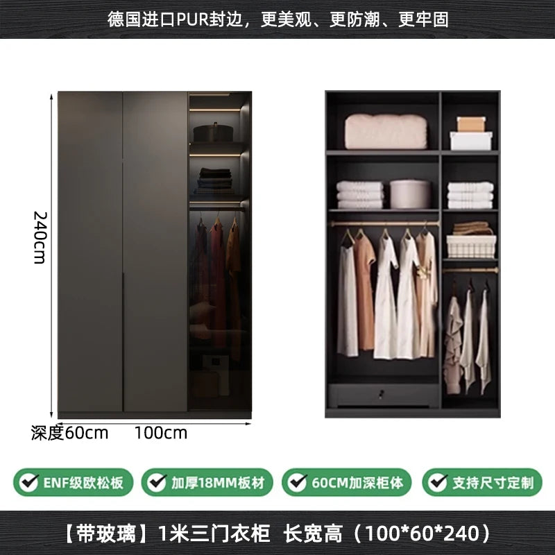 Modern Nordic Doors Storage Wardrobes Multilayer Support Room Wardrobes Open Open Shelf Closets Guarda Roupas Bedroom Furniture