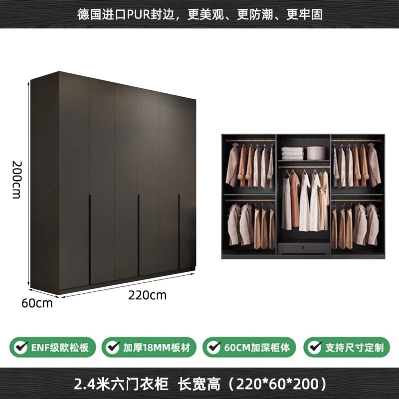 Modern Nordic Doors Storage Wardrobes Multilayer Support Room Wardrobes Open Open Shelf Closets Guarda Roupas Bedroom Furniture