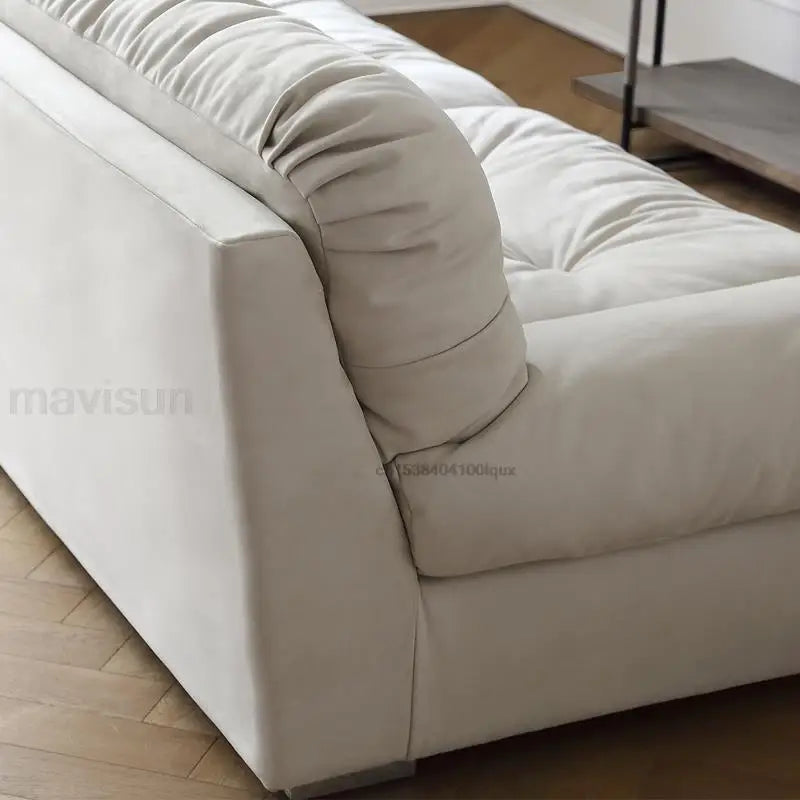 High-End Furniture Simple Cloud Couch In White Designer Large Apartment Furniture Italian Style 3-person Sofas For Living Room