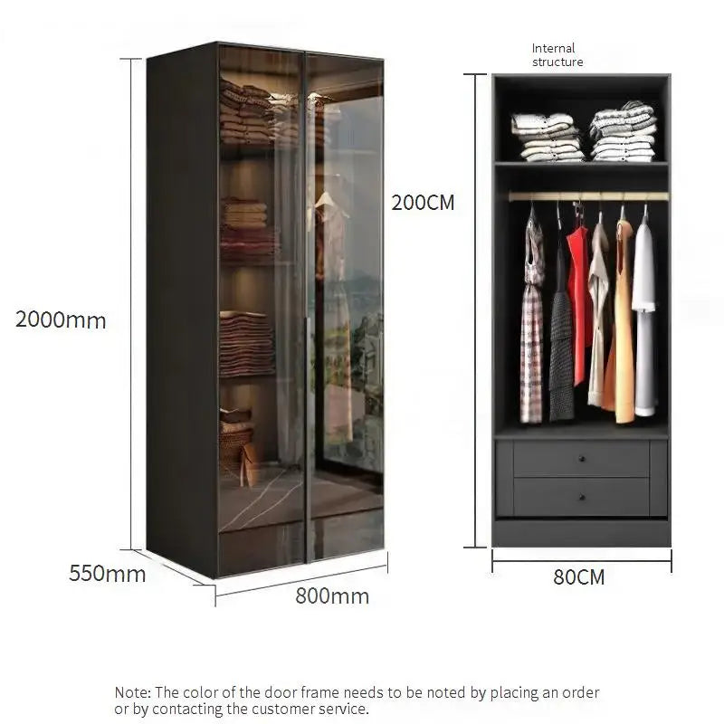 Collection Doors Wardrobes Luxury Household Inside Lights Black Night Sensor Light Novelty Vestidores Entrance Hall Furniture