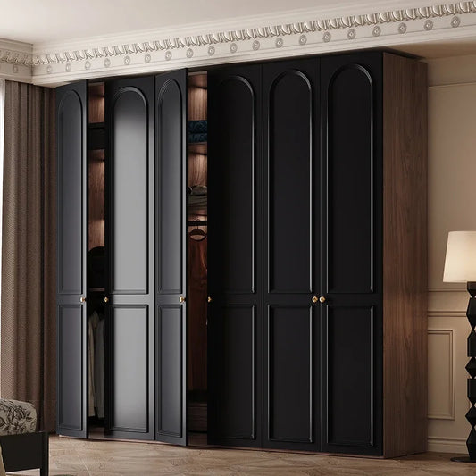 Drawers Locker Wardrobe Tall Luxury Handle Black Clothes Organizer Bedroom Closet Open Storage Cabinets Guarda Roupas Furniture