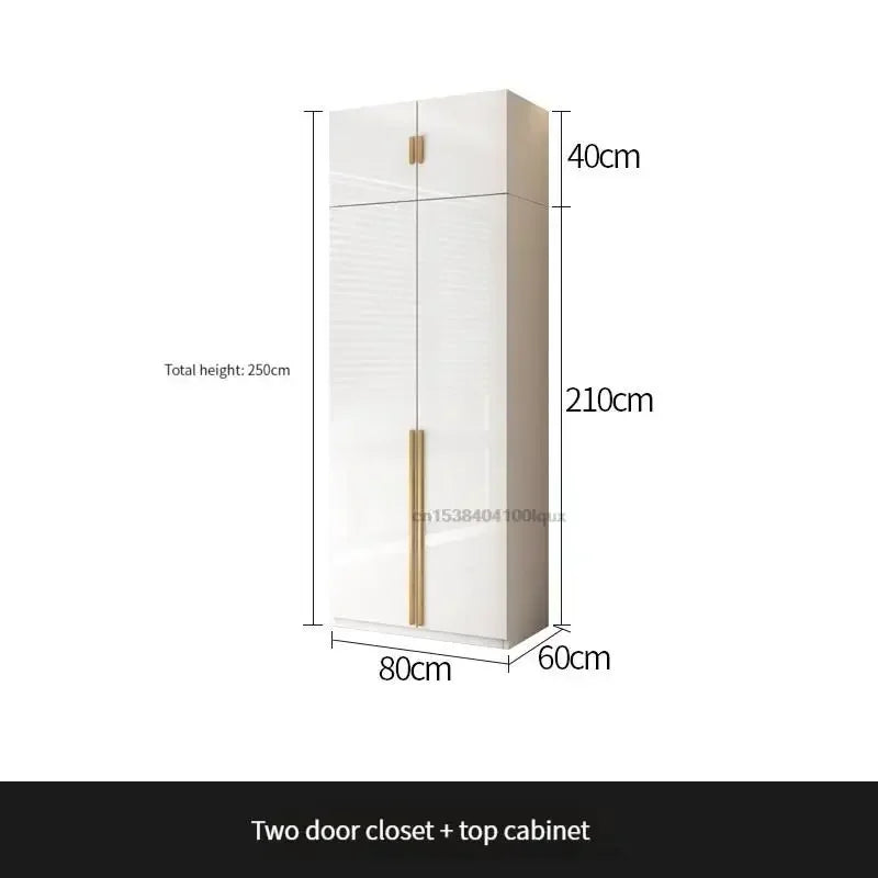 Modern Bedroom Wardrobe In White Cabinets Including Versatile Storage UV Board Nordic Furniture Combination Home Luxury Closet