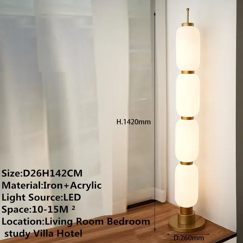 DORIAN Contemporary Floor Lamp Luxury Art Bedroom Living Room Beside The Sofa LED Villa Hotel Decorative Standing Light