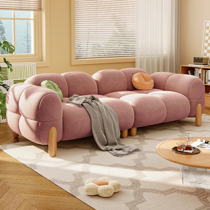 Light Luxury Vintage Living Room Sofa Bed Christmas Pink European Unusual Couch Reading Straight Canape Salon Bedroom Furniture