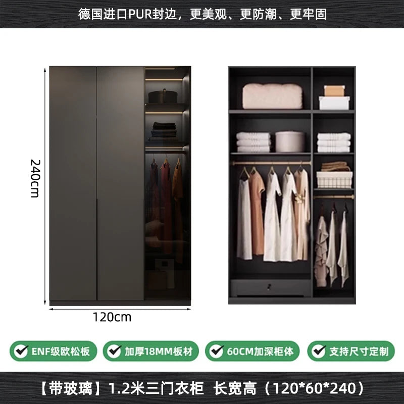 Modern Nordic Doors Storage Wardrobes Multilayer Support Room Wardrobes Open Open Shelf Closets Guarda Roupas Bedroom Furniture