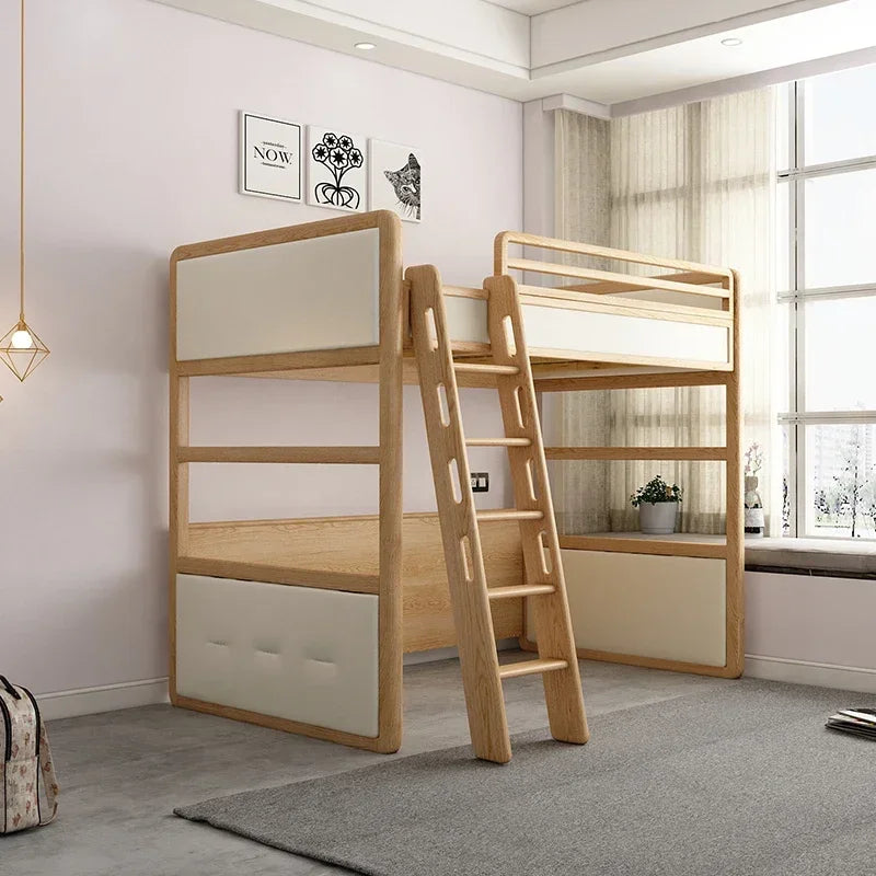 1Combined Bed Books  Cabinets under with Desk Wardrobe Children's Adult Upper and Lower Bunk Bedroom Furniture