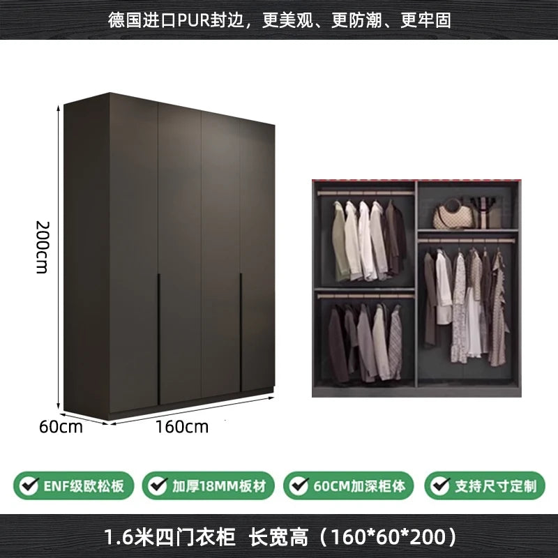 Modern Nordic Doors Storage Wardrobes Multilayer Support Room Wardrobes Open Open Shelf Closets Guarda Roupas Bedroom Furniture