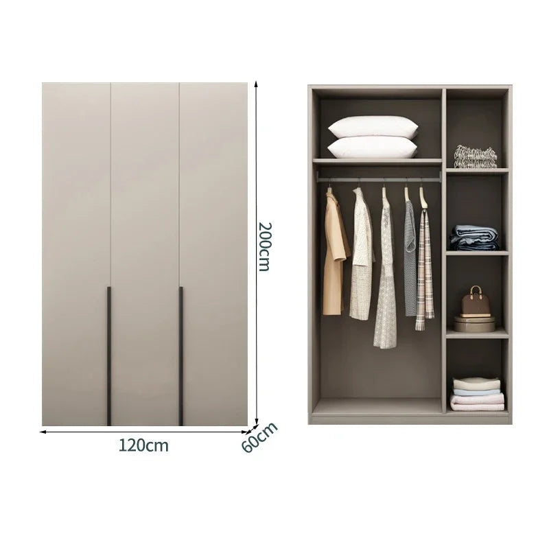 Women Glass Doors Wardrobes Large Luxury Transparent Clothes Storage Open Closet Bedroom Organizer Guarda Roupas Furniture