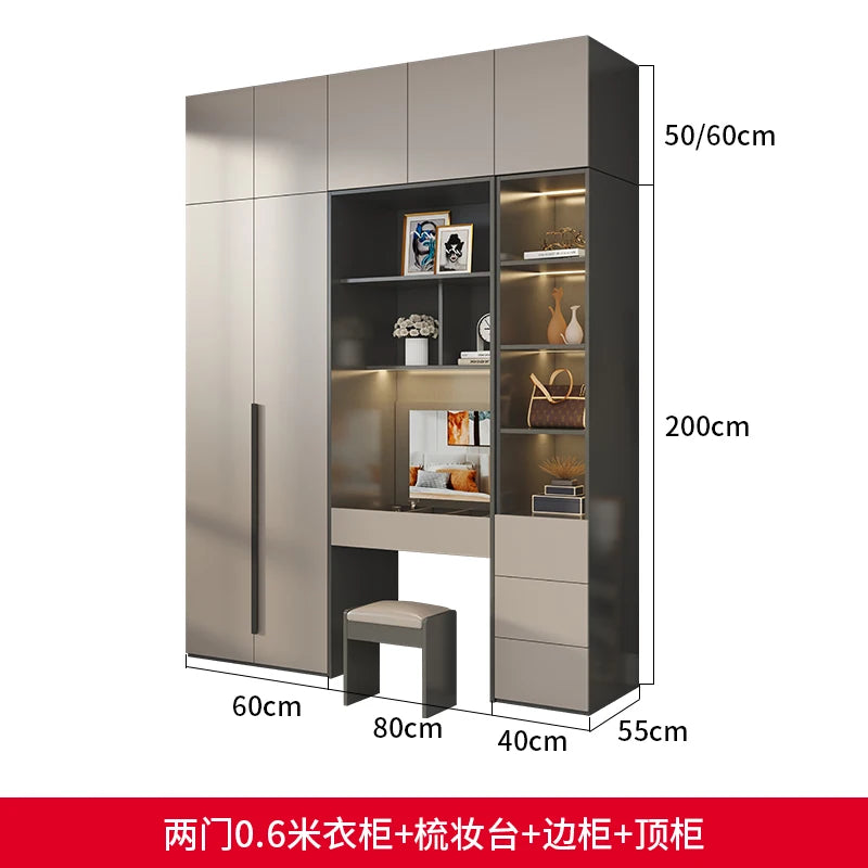 Elegant Sliding Doors Wardrobes Drawer Holder Clothes Storage Wardrobes Cabinet Bedroom Organizer Guarda Roupa Home Furniture