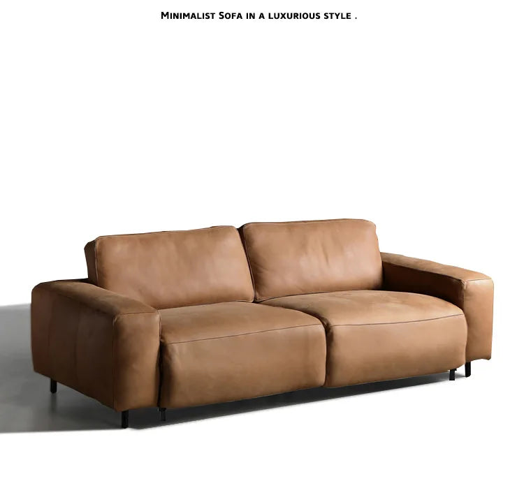 Extensible Sofa Luxury Leather Multifuncional Brown Living Room Large Anti Slip Couch Waterproof Divano Letto Designer Furniture