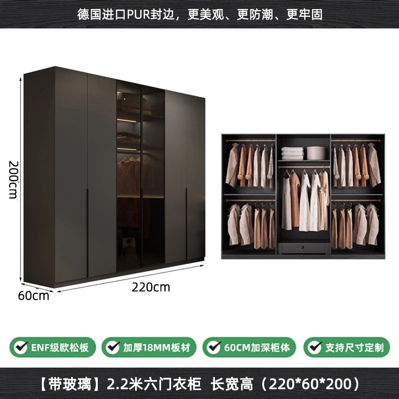 Modern Nordic Doors Storage Wardrobes Multilayer Support Room Wardrobes Open Open Shelf Closets Guarda Roupas Bedroom Furniture