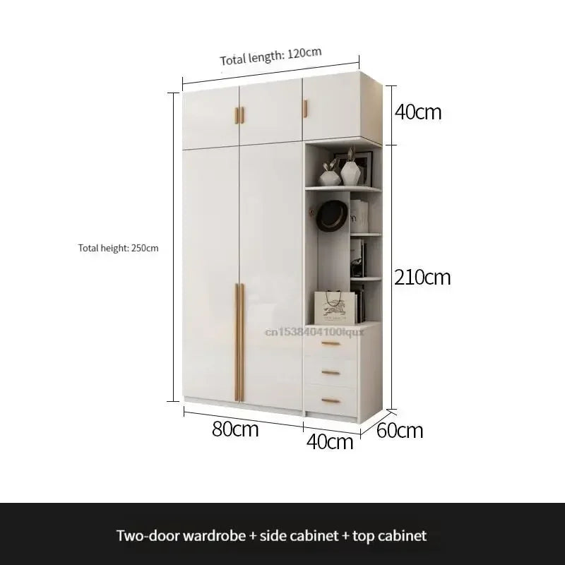 Modern Bedroom Wardrobe In White Cabinets Including Versatile Storage UV Board Nordic Furniture Combination Home Luxury Closet