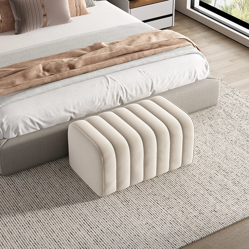 INS Entrance soft velvet bench Modern bed end bench hall rest feet Sofa foot stool design decor nordic Makeup Low stool furnitur