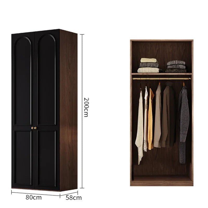 Drawers Locker Wardrobe Tall Luxury Handle Black Clothes Organizer Bedroom Closet Open Storage Cabinets Guarda Roupas Furniture