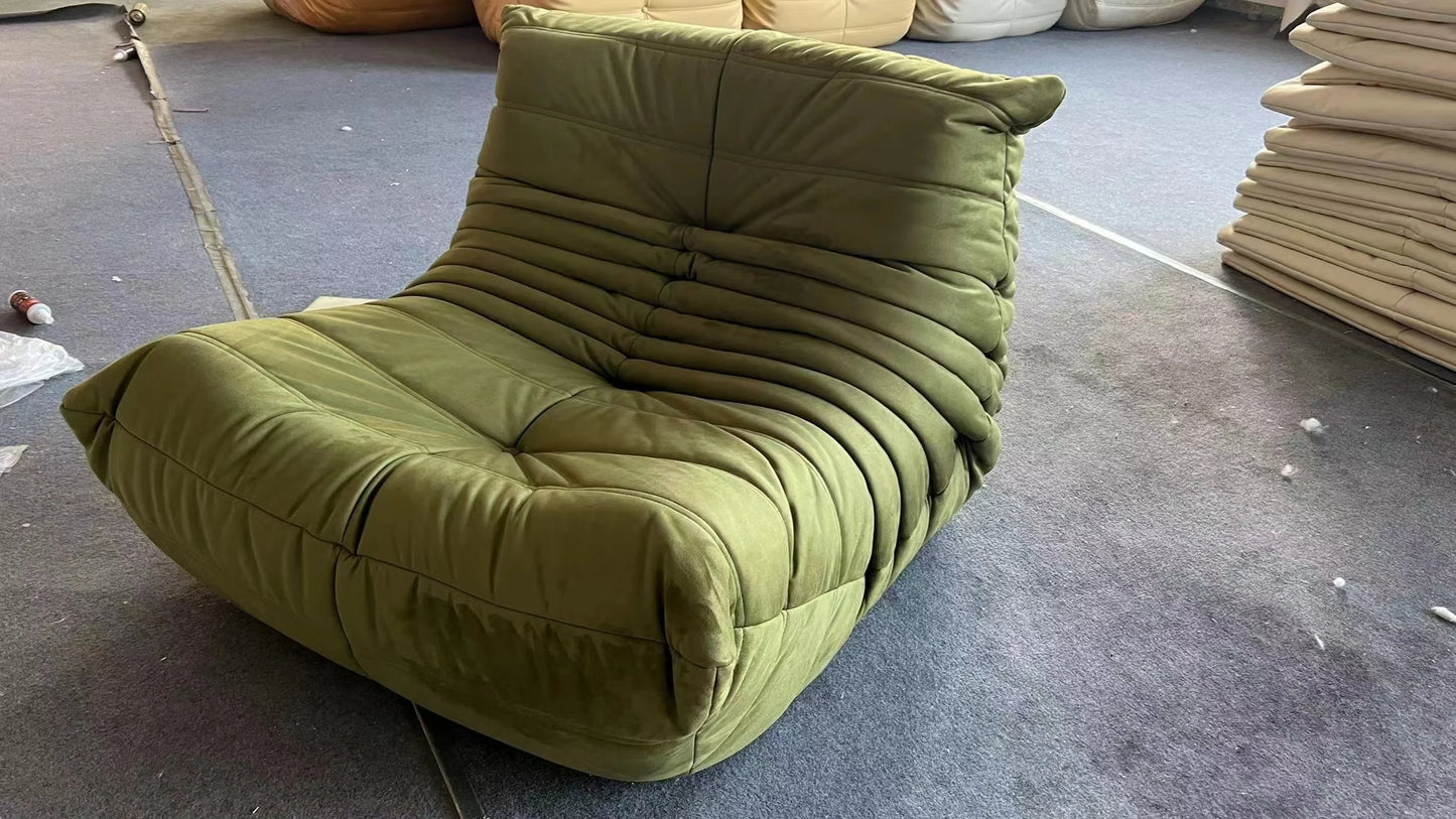 Caterpillar Single Sofa Lazy Couch Tatami Living Room Bedroom Lovely Leisure Single Chair Reading Chair Balcony Rocking Chair