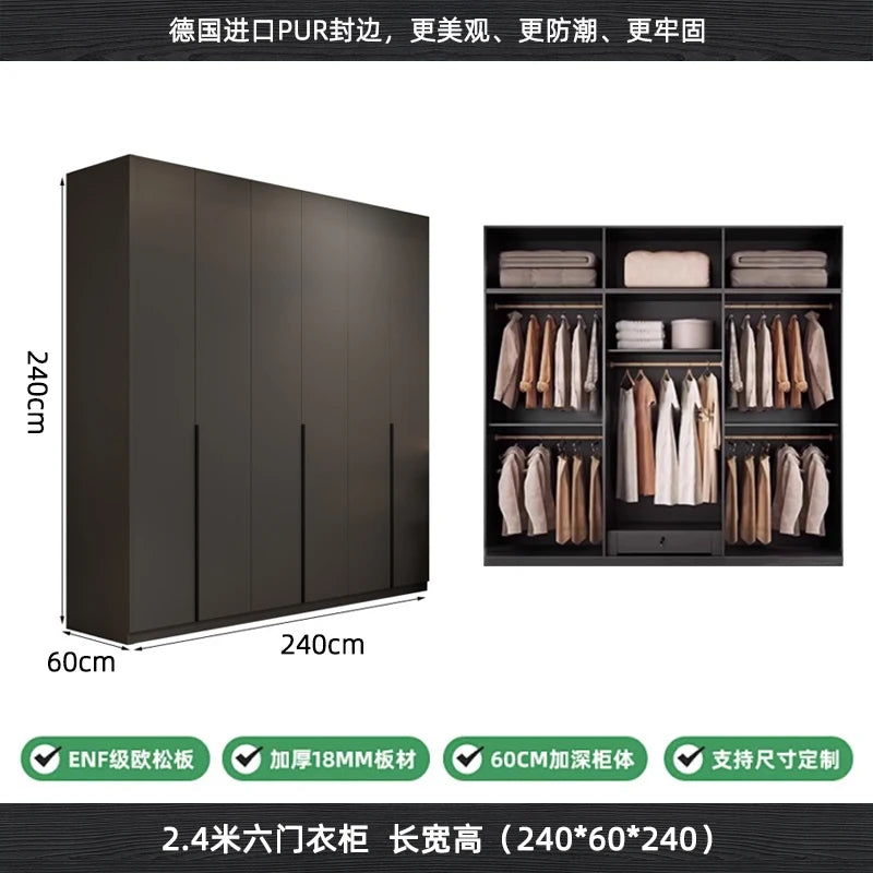 Modern Nordic Doors Storage Wardrobes Multilayer Support Room Wardrobes Open Open Shelf Closets Guarda Roupas Bedroom Furniture