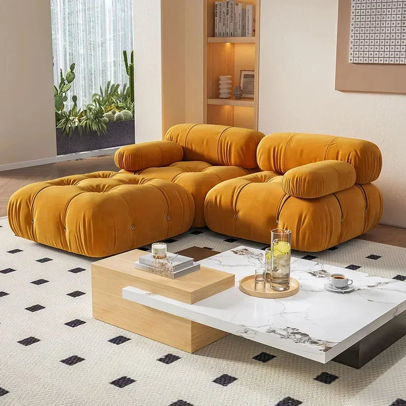 Nordic Sectional 3 Seater Sofa Puffs Living Room Lounge Modular Sofa Design European Small Muebles Para Salas Modernos Furniture