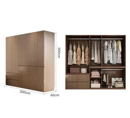 Organizer Luxury European Wardrobe Storage Open Clothes Wooden Modern Wardrobe Bedroom Designer King Vestidores Hotel Furniture