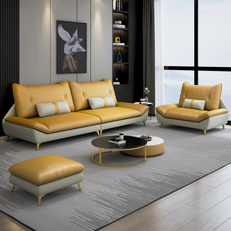 Waterproof Family Living Room Sofas Couch Lounge Comfortable Modern Sofa Elegant Corner Canape Salon De Luxe Home Decoration