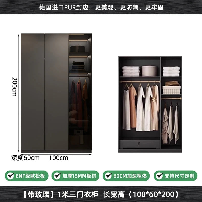 Modern Nordic Doors Storage Wardrobes Multilayer Support Room Wardrobes Open Open Shelf Closets Guarda Roupas Bedroom Furniture