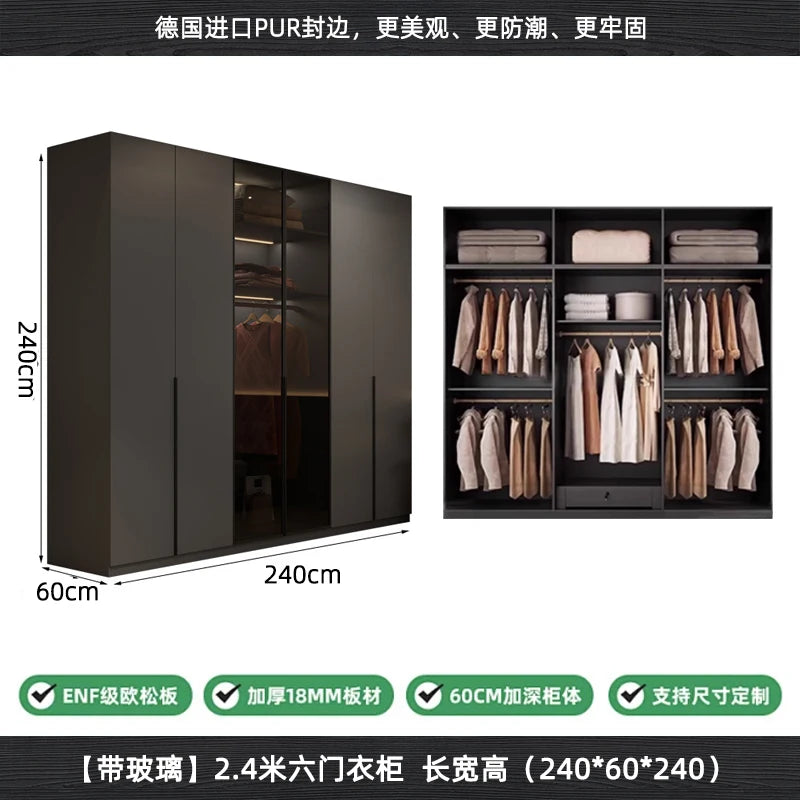 Modern Nordic Doors Storage Wardrobes Multilayer Support Room Wardrobes Open Open Shelf Closets Guarda Roupas Bedroom Furniture