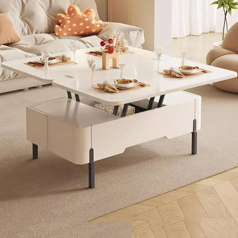 Living Room Bedroom Coffee Table Drawer Modern White Lateral Mobile Coffee Table Minimalist Apartamento Couchtisch Furniture