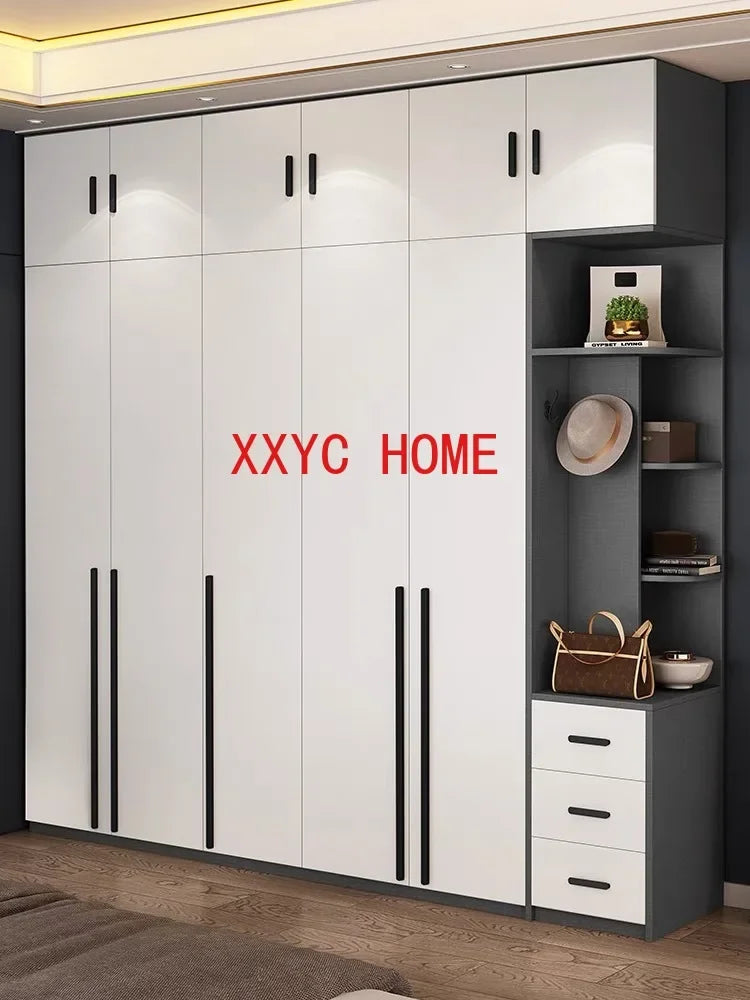 Modern Bedroom Wardrobe In White Cabinets Including Versatile Storage UV Board Nordic Furniture Combination Home Luxury Closet