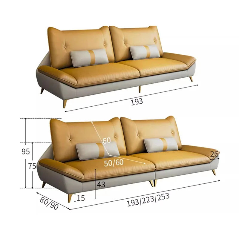 Waterproof Family Living Room Sofas Couch Lounge Comfortable Modern Sofa Elegant Corner Canape Salon De Luxe Home Decoration