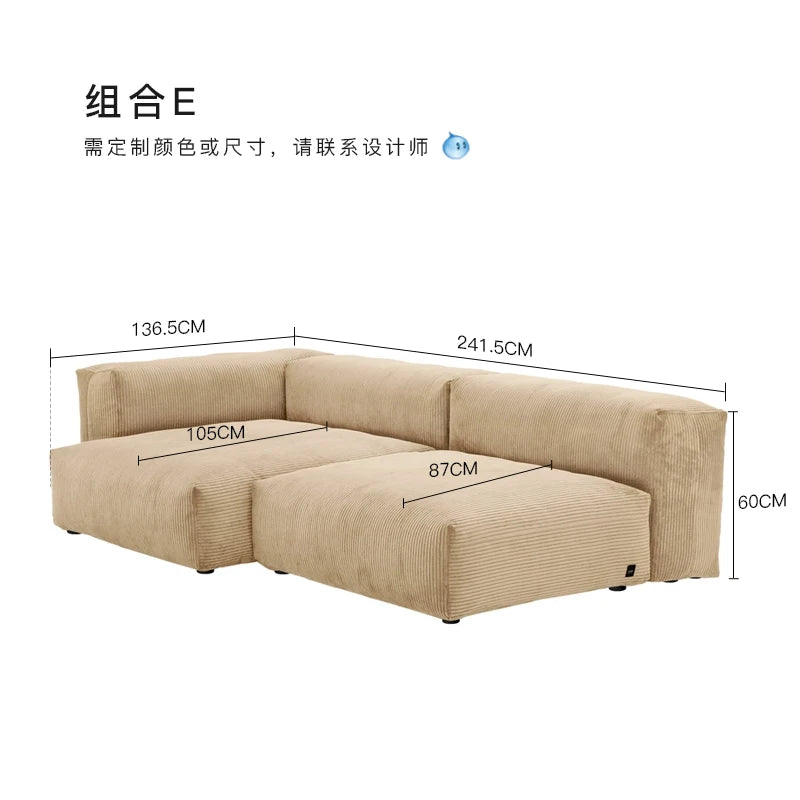 Large Fabric Nordic Sofa Velvet European Designs Accent Module Corner Sectional Couch Puffs Leather Sofas Camas Furniture