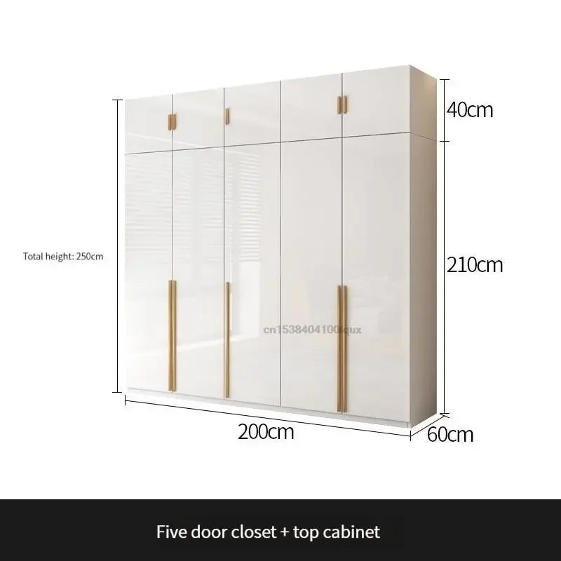 Modern Bedroom Wardrobe In White Cabinets Including Versatile Storage UV Board Nordic Furniture Combination Home Luxury Closet