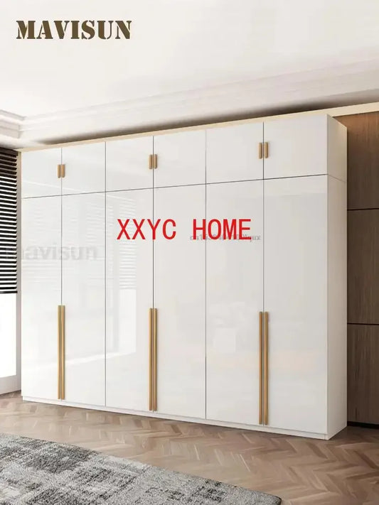 Modern Bedroom Wardrobe In White Cabinets Including Versatile Storage UV Board Nordic Furniture Combination Home Luxury Closet